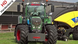 Pressing bales  Fendt 724 Vario  New Holland  Balen persen  Blankespoor  2017 [upl. by Corrianne22]