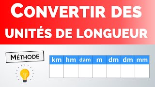 Comment CONVERTIR des unités  longueur masse volume  💡 Méthode  Outils mathématiques [upl. by Elmer]