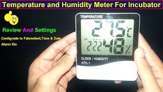 Best quotTemperature and Humidity Meterquot For Incubator  HTC 1 Review And Settings [upl. by Aivil]