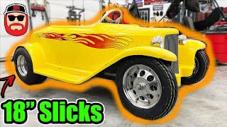 1932 Ford Hot Rod Go Kart Gets Slicks  Ep2 [upl. by Otilegna922]