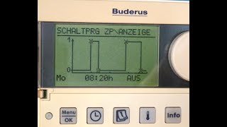 Buderus Zirkulationsprogramm richtig einstellen und Energie sparen [upl. by Franciskus]