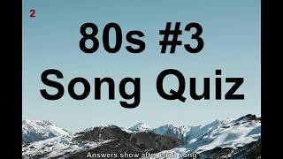 Name That Song 80s Music Quiz 3 QNTSQ [upl. by Llerrat153]