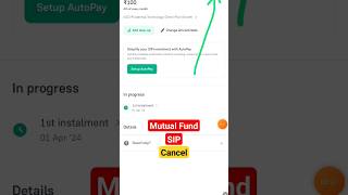 Mutual Fund SIP Groww App Groww App  How To Cancel Mutual Fund SIP In Groww App [upl. by Gnilhsa]