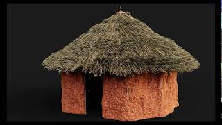 CREATING AN AFRICAN HUT IN BLENDER PART 3 ROOF [upl. by Hedveh]