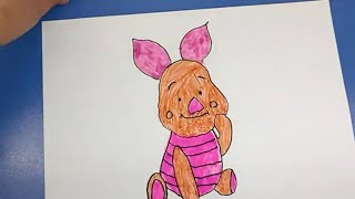 easydrawing cartoon I draw the piglet [upl. by Aneri]