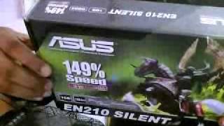 ASUS NVIDIA GeForce GT 210 EN210 Silent 1GB Graphic Card  Unboxing [upl. by Liza]