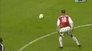 Bergkamp Flick  Goal Against Newcastle [upl. by Waldack]