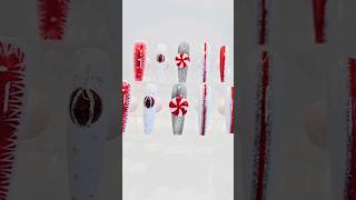 Peppermint swirl candy setTik Tok luxnaillife nails nailart christmasnaildesigns christmas [upl. by Arze]