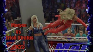 WWE 2K23 Maryse Vs Trish Stratus  Leather Bra amp Pants Match [upl. by Perrine179]