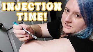 HOW TO inject COPAXONE into upper arm  FOR MS VLOG [upl. by Eannaj]