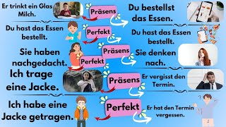 Die wichtigsten deutschen Sätze im Präsens und Perfekt – Teil 2 [upl. by Hameerak227]