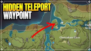 Hidden Teleport Waypoint Under Chatrakam Cave  World Quests Puzzles  Genshin Impact [upl. by Eixela]