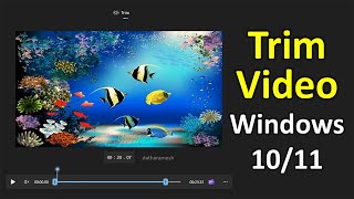 How to Trim Video In Windows 1011 [upl. by Duane]