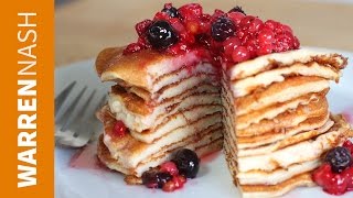 Protein Pancakes Recipe with Protein Powder  In 60 seconds  Recipe by Warren Nash [upl. by Valenka]