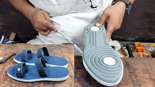 outsole sepatu untuk membuat sandal secara manual [upl. by Minnie]