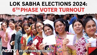 Todays Voter Turnout Percentage  5906 Voter Turnout Recorded In Phase 6 Of Lok Sabha Polls 2024 [upl. by Ynnhoj626]