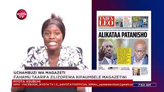 NYOTA TV LIVE UCHAMBUZI WA MAGAZETI [upl. by Eissirhc]