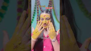 दिल वाली Diwali glow up at home😉✨🪔Saijal Dubey❤️skincare ubtan ytshorts tranding diydiwali [upl. by Aruon]