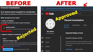 How to Appeal YouTube Monetization Rejected Reuse Video 2022 in English [upl. by Leahcimluap]