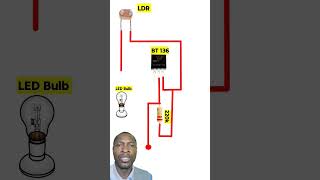 le plus simple schéma dun Interrupteur crépusculaire electronic electrical led electronics [upl. by Siclari]