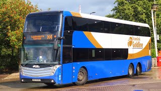 A Ride On Translink Goldline Double Decker Scania Caetano 2040 on route X4 towards Busaras [upl. by Kiah]