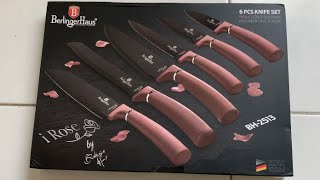 💕UNBOXING  Berlinger Haus 6pcs Knife Set  iRose BH2513 💕 [upl. by Audris]