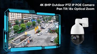 Compatible Hikvision 4K 8MP 18X Optical Zoom Outdoor PTZ Camera [upl. by Aliakam]