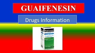 GUAIFENESIN   Generic Name  Brand Names How to use Precautions Side Effects [upl. by Eak264]