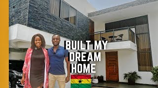 I BUILT MY GHANA HOME AT 27YRS WHILE IN AMERICA AND NOW I HAVE MOVED TO GHANA [upl. by Leaffar]