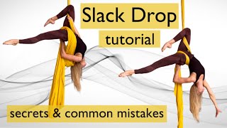 EASY AERIAL SILK DROP FOR BEGINNERS  Slack Drop  Aerial Silks Lesson [upl. by Eah]