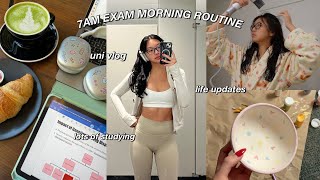 uni vlog productive 7am exam morning routine NEW hair care routine internship amp life updates 🧃 [upl. by Mcdonald]