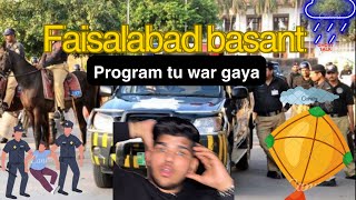 Faisalabad basant 2024😱 ka program tu war gaya  police ka chapa👮‍♂️🚔 [upl. by Aliet]