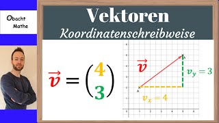 Vektoren  Was ist das  Schreibweise  ganz einfach erklärt  Parallelverschiebung  ObachtMathe [upl. by Elodia]