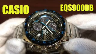 Unboxing Casio Edifice EQS900DB Chronograph Solar Powered Watch EQS900DB2AV [upl. by Orelee40]