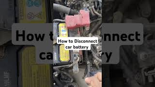 How to disconnect car batteryautomobile shorts carmaintenance cartipsandtricks [upl. by Kihtrak]