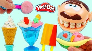 Throwing Mr Play Doh Head an Ice Cream Dessert Party [upl. by Island]