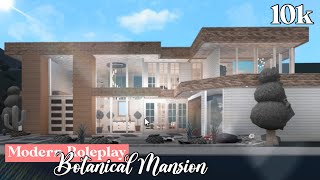 Roblox  Bloxburg 10k Modern Aesthetic Botanical Mansion EXTERIOR  Bloxmas Day 5 [upl. by Leamhsi983]