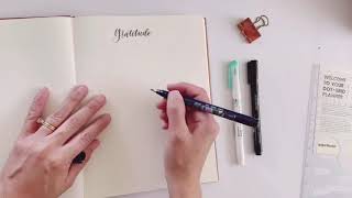 Paperblanks Dot Grid Planner Gratitude Log Tutorial [upl. by Esta]