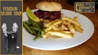 Smoked Venison Shank BBQ Sandwich  Recipe [upl. by Hadley102]