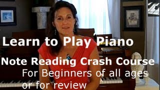 Learn to Play Piano  Lesson 1 for Beginners Treble G Note Reading Crash Course PianoVideoLessons [upl. by Nayr]