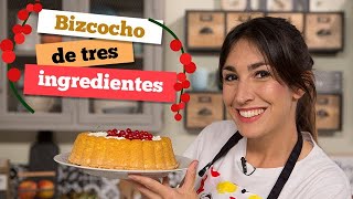 🍒🥮 BIZCOCHO DE 3 INGREDIENTES 🍒🥮 [upl. by Hulburt]