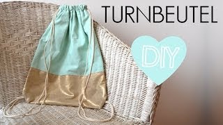 DIY Turnbeutel nähen  Rucksack einfach selber machen Anleitung für Anfänger [upl. by Harmaning]