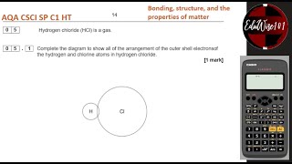 AQA GCSE Specimen Paper 1 Q5 Combined Science Chemistry Higher Tier Revision Bonding Properties [upl. by Gaughan]