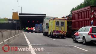 Dode en gewonden bij ernstig ongeval in tunnel  Heinenoordtunnel BarendrechtHeinenoord  2105 [upl. by Jelena]