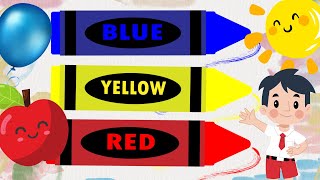 COLORS  LEARNING VIDEOS FOR KIDS  Lets learn the Colors Red Yellow and Blue [upl. by Caasi]