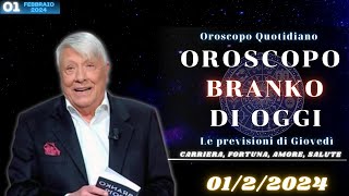 Oroscopo oggi di Branko del 122024  le previsioni [upl. by Ellswerth]