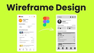 Figma wireframe tutorial  Design Wireframe for YouTube Studio [upl. by Trutko]