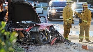 Warning  EXTREMLY shocking video  Paul walker last moment and crash into a tree [upl. by Oizirbaf831]