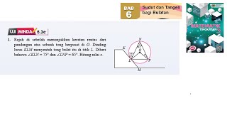 KSSM Matematik Tingkatan 3 Bab 6 sudut dan tangen bagi bulatan uji minda 63e no1 tingkatan 3 [upl. by Garda]