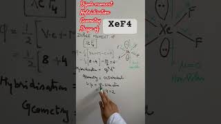 Dipole moment of XeF4  Hybridisation of XeF4 shape of XeF4 [upl. by Navi]